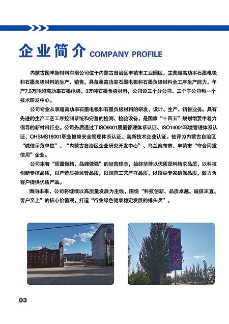 豐鎮市宏升炭素有限公司全資控股內蒙古國豐新材料有限公司-助推石墨新材料產業高質量發展